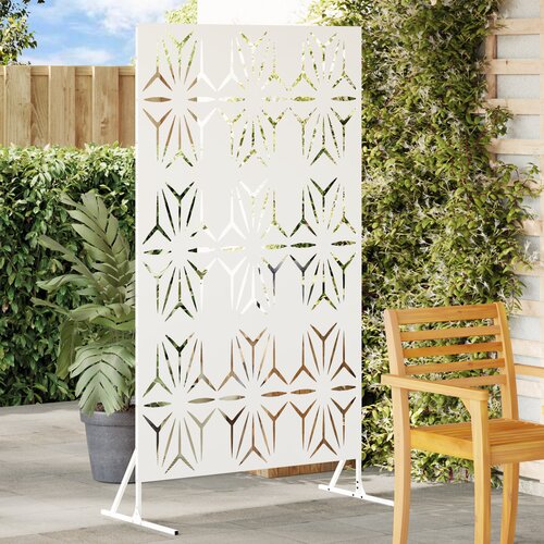 VidaXL Metalni panel ograde Bijela Metal Velik Dekorativni umetci Slike