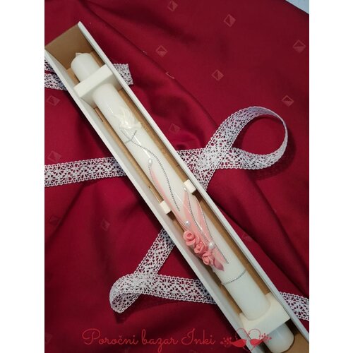  Krstne sveče z križcem in cvetjem KRSV 09 Cene