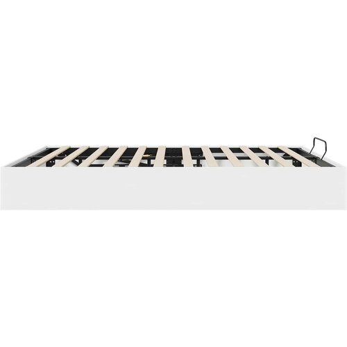  Otomanski krevet Bijeli 203 x 180 x 25 cm Konstrukcijsko drvo Slike