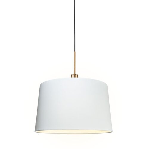 QAZQA Moderna viseča svetilka bronasta s senčilom 45 cm bela - Combi 1 Cene