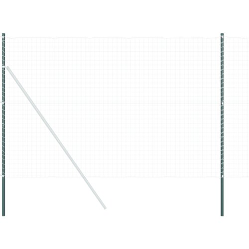 vidaXL Ograjni stebri 2 pcs Zelena 210 cm Jeklo s prašnim premazom Cene