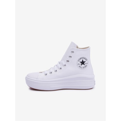 Converse White Women's Ankle Sneakers on the Platform Chuck Taylor - Women Slike