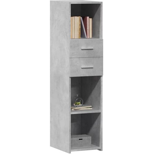  Visoka komoda boja betona 30 x 42,5 x 124 cm konstruirano drvo Slike