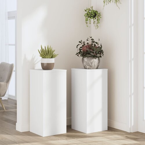 vidaXL Stalci za biljke 2 kom bijeli 30 x 30 x 70 cm konstruirano drvo Cijene