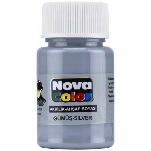 Nova Color akrilne boje - NC-235 - 30g - srebrna Slike
