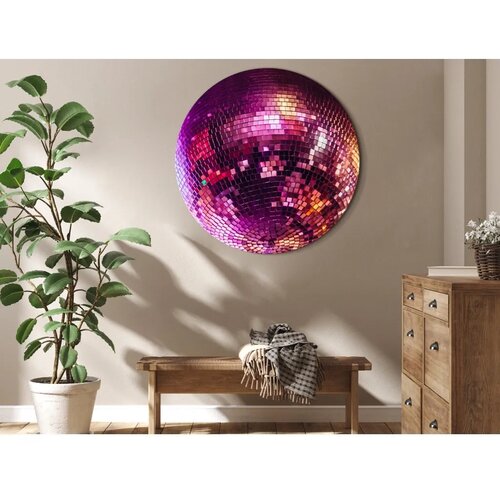  Okrugla slika - Magenta disco ball 40x40 Cijene