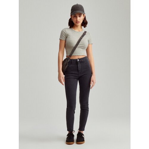 House - Skinny traperice visoka struka - Crna Cijene