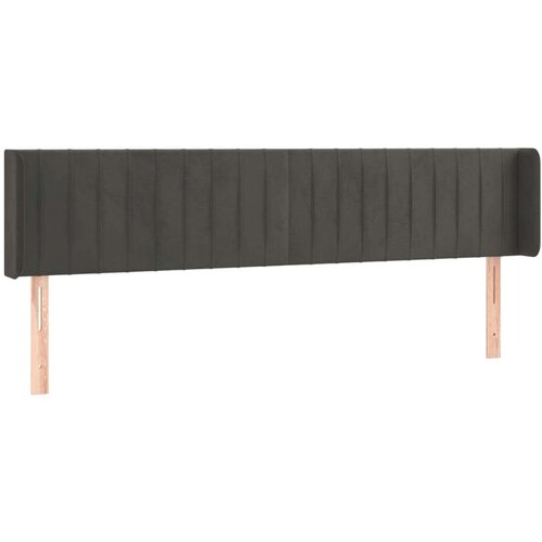  Uzglavlje tamnosivo 203x16x78/88 cm bar&amp;scaron;unasto Slike