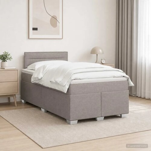  Boxspring krevet s madracem Sivosmeđa 120 x 200 cm Tkanina - Sivosmeđa 120 x 200 cm Dizajn linija Cene