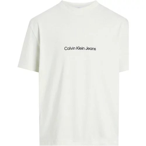 Calvin Klein Jeans Polo majice dolgi rokavi SQUARE FREQUENCY J30J325492 Bela