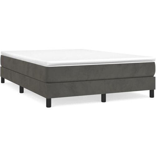 Maison Chic Posteljni okvirji - Dvoposteljna postelja - Zakonska postelja brez vzmetnice temno siv 140x190 cm žamet, (21670774) Slike