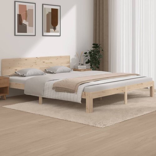  The Living Store Posteljni okvir iz trdne borovine 180x200 cm - Posteljni Okvir, (21525454) Slike
