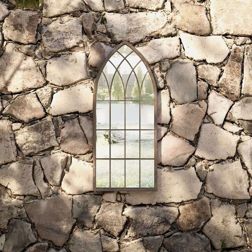  Vrtno ogledalo boja pijeska 70x30 cm željezno vanjska upotreba Cijene