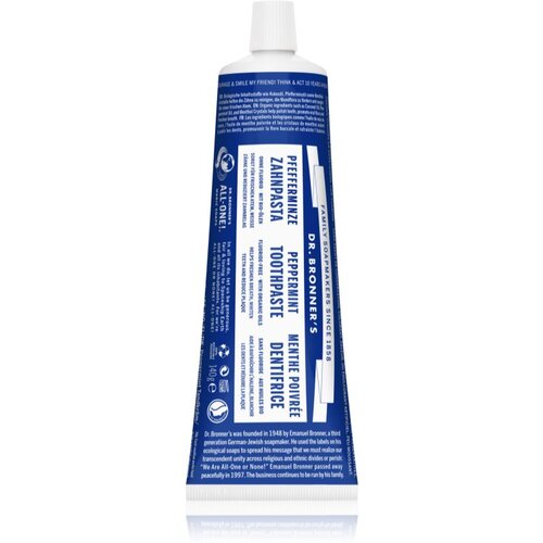 DR. BRONNER&amp;#039;S Peppermint pasta za izbjeljivanje zuba bez fluorida 105 ml Slike