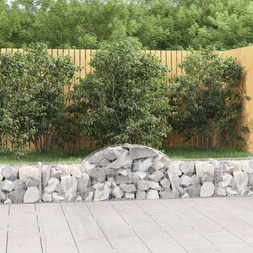  Gabionska ko&amp;scaron;ara s lukom 200 x 30 x 40/60 cm pocinčano željezo Slike