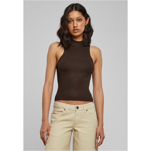 UC Ladies Ladies Short Rib Knit Turtleneck Top brown Slike