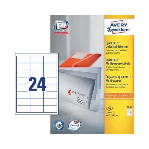 Avery Zweckform Univerzalne etikete 64,6 x 33,8 mm - 100/1 Cene