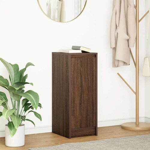 VidaXL Komoda boja smeđeg hrasta 29,5x34x76 cm od konstruiranog drva Slike