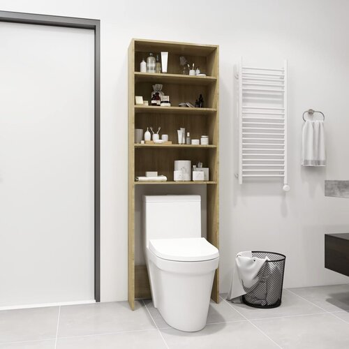 VidaXL Omara za pralni stroj sonoma hrast 64x24x190 cm Slike