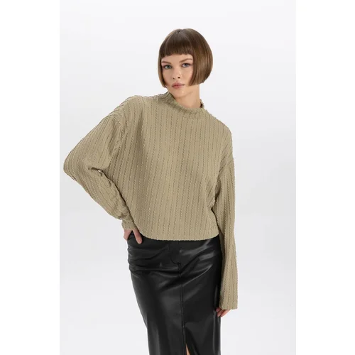 Defacto Relax Fit Half Turtleneck Sweatshirt