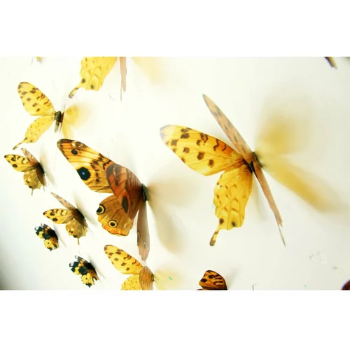 Ambiance Set od 18 žutih naljepnica s 3D efektom Ambience Butterflies