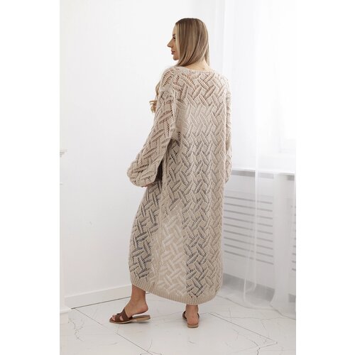 Kesi Super KID Mohair long cardigan sweater beige Cene