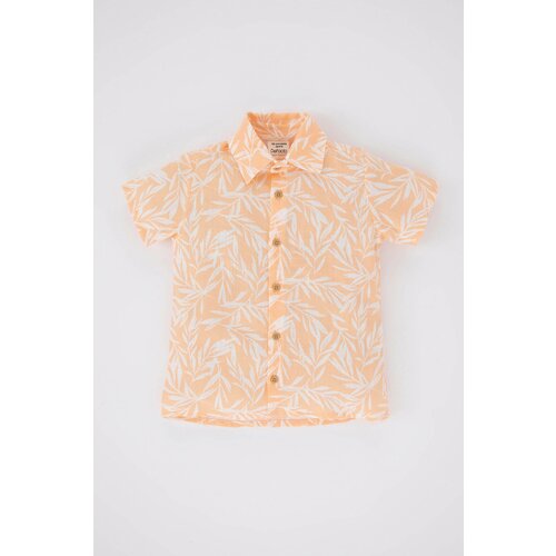 Defacto Regular Fit Tropical Patterned Short Sleeve Shirt Slike