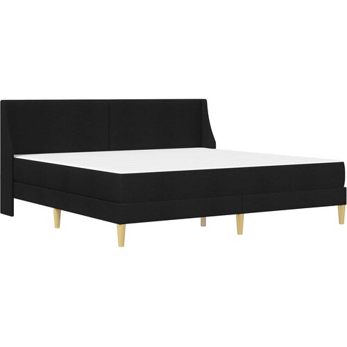  Okvir kreveta s madracem s uzglavljem Crna 180 x 200 cm tkanina Slike