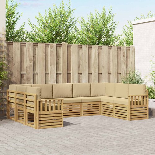  Set vanjskih sofa 7 pcs Bijela i Bež 304 x 128,5 x 73 cm Cene