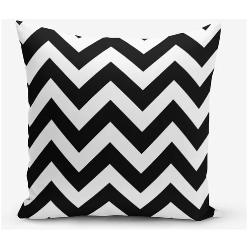 Minimalist Cushion Covers crno-bijela jastučnica s primjesom pamuka Stripes, 45 x 45 cm
