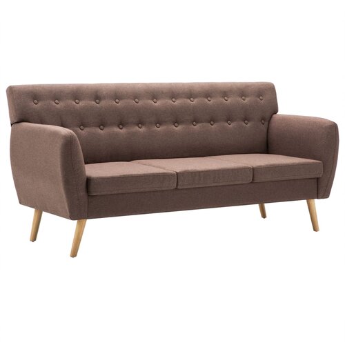 Maison Chic kavč - Sofa - Kanape trosed z oblogo iz blaga 172x70x82 cm rjave barve, (21727556) Cene