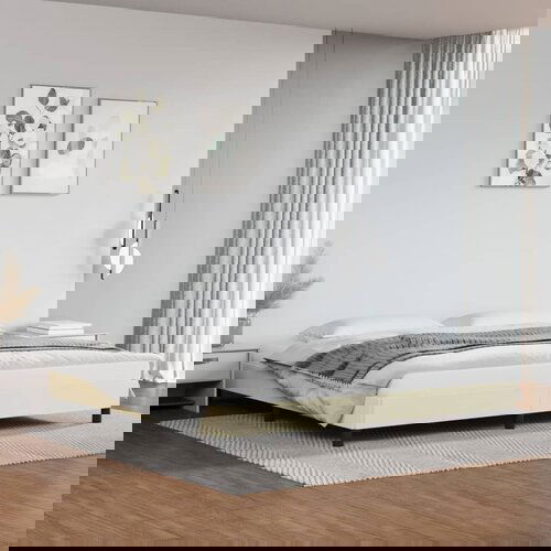 vidaXL Okvir za krevet krem 200x200 cm od umjetne kože Cijene