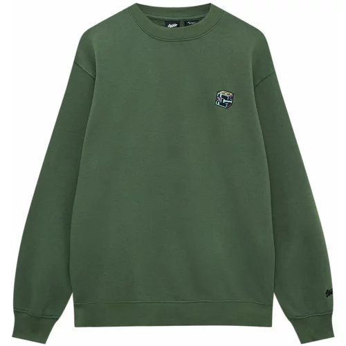Pull&Bear Sweater majica kivi zelena / miks boja
