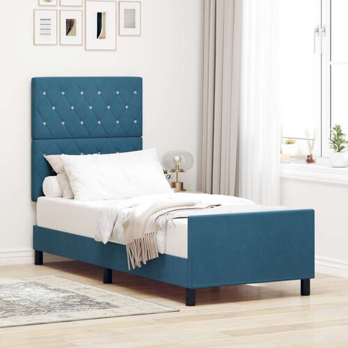 vidaXL Postelja Temno modra 80x200 cm Žamet Cene