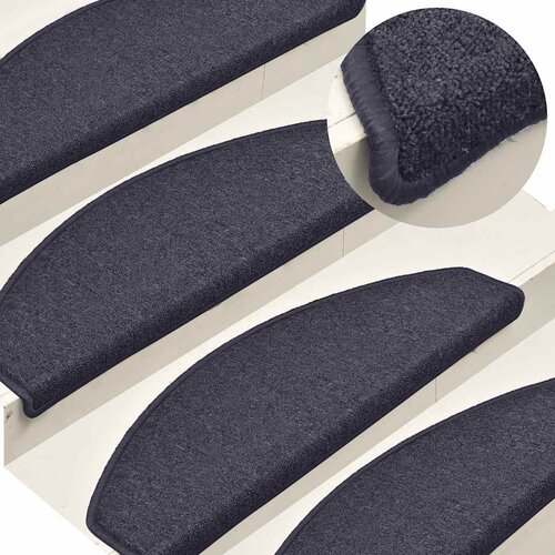  Prostirke za stepenice 30 kom 65x24x4 cm tamno sive i plave poluokrugle velike Cene