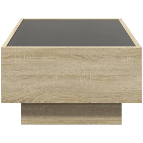  Stolić za kavu LED boja hrasta 90x50x30 cm konstruirano drvo Slike