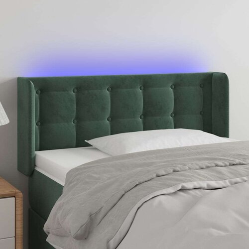  LED posteljno vzglavje temno zeleno 83x16x78/88 cm žamet Cene