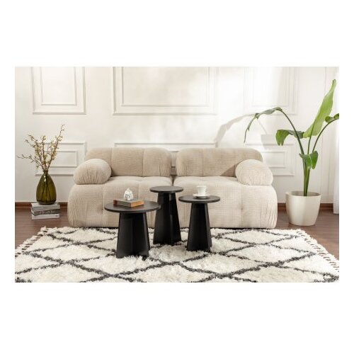 Hanah home lume - wood black wooden black nesting table (3 pieces) Cene