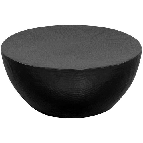  Stolić za kavu od čekićanog aluminija 70 x 30 cm crni Slike