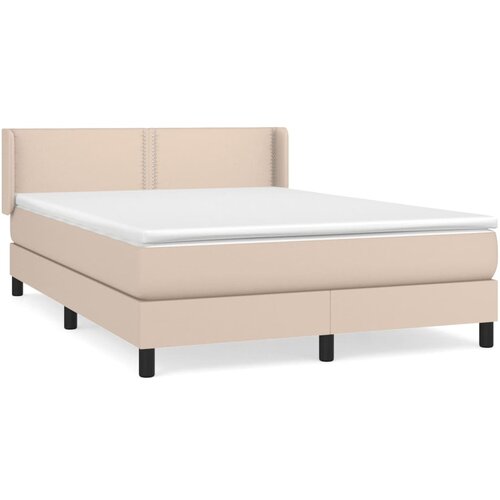 Maison Chic Box spring postelja - Vzmetna postelja z vzmetnico kapučino 140x200cm umetno usnje SL1450, (21889083) Cene
