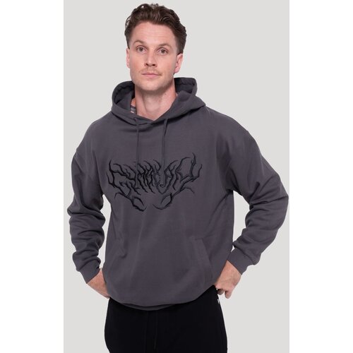 GymBeam thorn hoodie grey l Slike