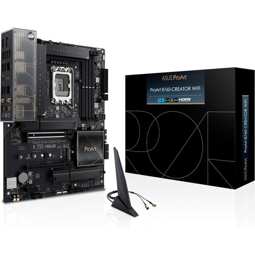 Asus PROART B760-CREATOR WIFI LGA1700 ATX professional MB - Intel B760 4xDIMM DDR5 3xM.2 4xSATA PCIe 5.0 2.5Gb + 1Gb Ethernet WiFi 6 + Bluetooth 1xDisplayPort 1xHDMI with Aura Sync support - 90MB1FY0-M0EAY0 Cene