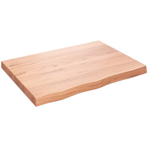 VidaXL Zidna polica svjetlosmeđa 80 x 60 x 6 cm od obrađene hrastovine Slike