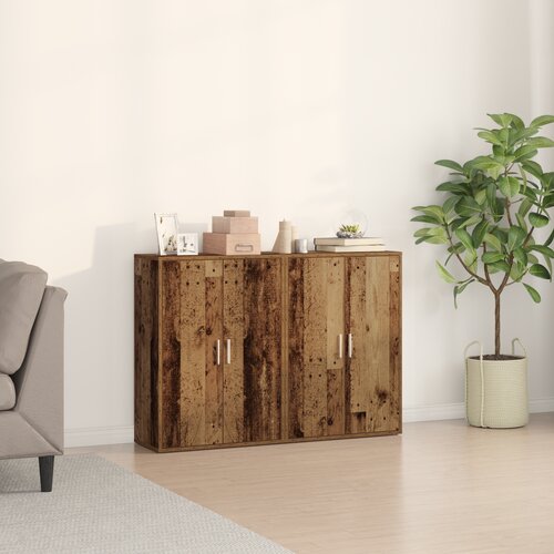 vidaXL Ormarić s policom s pohranom s vratima Staro drvo 60 x 31 x 84 cm Konstruirano drvo Cene