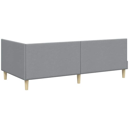  Kutni krevetni okvir s madracem 2 kom. Svijetlo siva Svjetlosiva 100 x 200 cm Slike