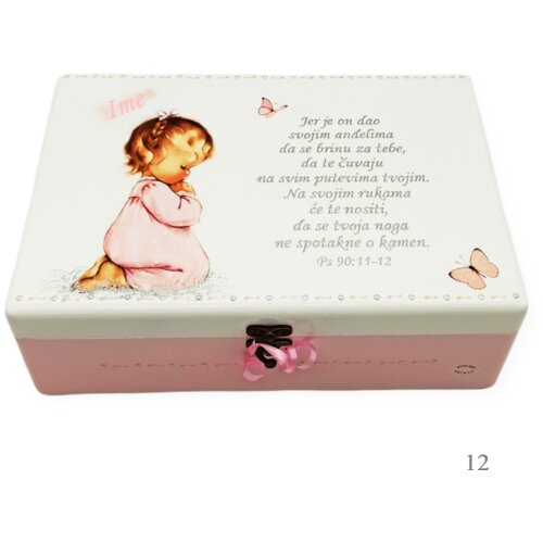  Unikatne kutije za kr&scaron;tenje, rođendan &ndash; Poklon koji čuva najposebnije uspomene djevojčica - 12. 20x30x10cm - 18032 Cijene