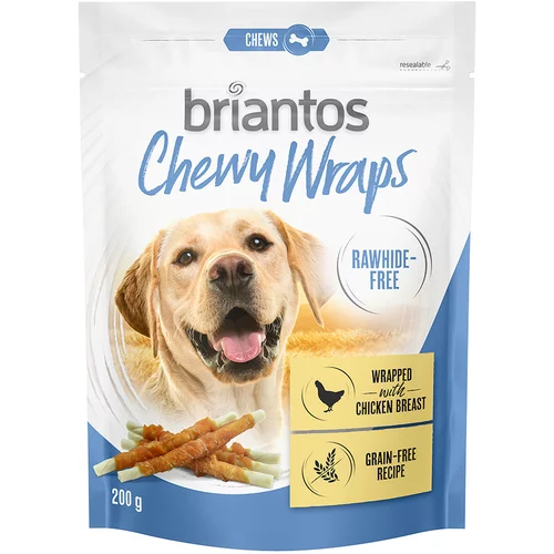 briantos Chewy Wraps bez sirove kože, za pse - Mix: Pačetina 200 g + Piletina 200 g