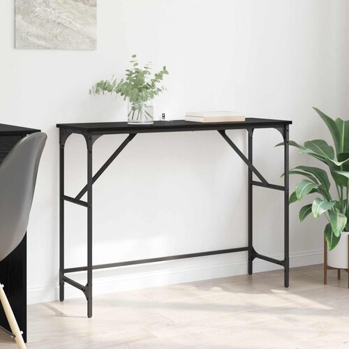  Konzolna stolica Crni hrast 100 x 32 x 75 cm Konstruirano drvo Slike