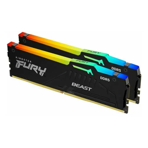 Kingston RAM DDR5 64GB 6000 FURY Beast RGB XMP, kit 2x 32GB, CL30, DIMM KF560C30BBAK2-64