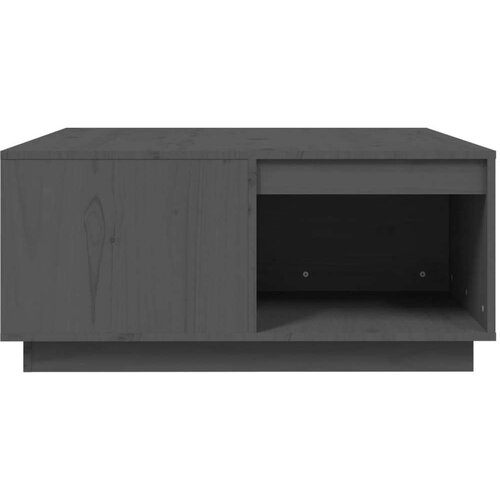 vidaXL Klubska mizica siva 80x81x36,5 cm trdna borovina Cene